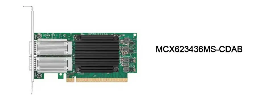 NVIDIA MCX623436AN-CDAB ConnectX-6 Dx EN アダプターカード、100GbE、OCP3.0、ホスト管理機能付き、デュアルポート QSFP56、PCIe 4.0 x16、暗号化なし、サムスクリュー (プルタブ) 0