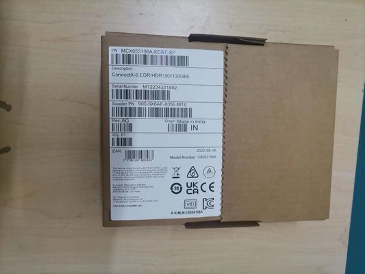 100g HDR Infiniband Mellanox 100gb Nic ネットワークインターフェース QSFP56 MCX653106A-ECAT