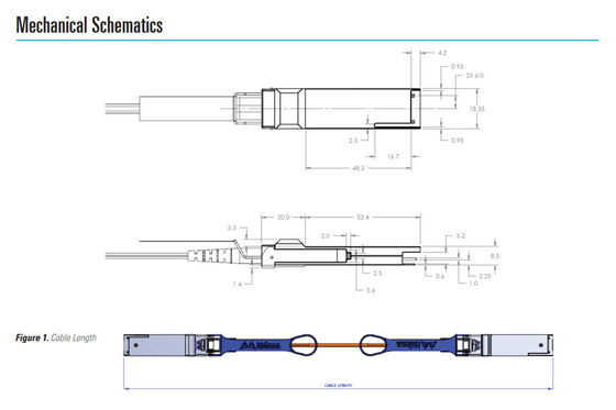 56Gb/S QSFP+ Mellanox FDR 100g AOCケーブルMC220731V-005