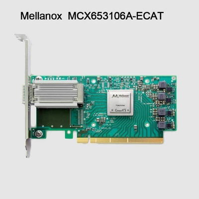 100g HDR Infiniband Mellanox 100gb Nic ネットワークインターフェース QSFP56 MCX653106A-ECAT