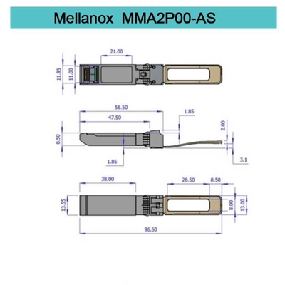 プラグイン可能なメラノックス SFPのトランシーバー モジュールMMA2P00-AS 25GbE LC-LCのSR 100mまで