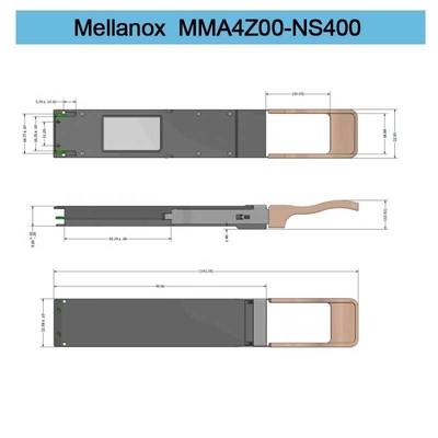 MMA4Z00-NS400 MELLANOX QSFP 400Gb/S シングルポートマルチモード SR4 50m