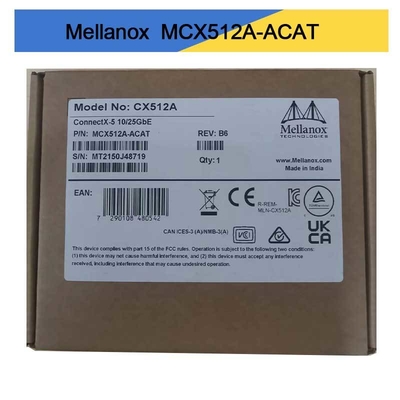 MCX512A-ACAT Mellanox ConnectX-5 ENネットワークインターフェイスカード 10/25GbE 双ポート SFP28