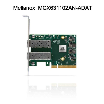 25GB Nic メラノックスのネットワーク カードMCX631102AN-ADATデュアル ポートSFP28 PCIE 4.0 X8