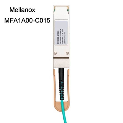 100GbE QSFP LSZH メラノックス AOCのMFA1A00-C015 15mをイーサネット ケーブル