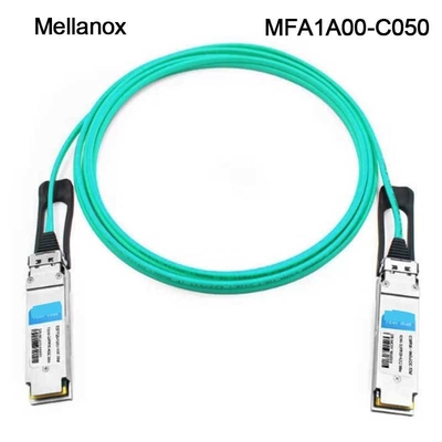 QSFP LSZH メラノックス AOC アクティブ オプティカルケーブル MFA1A00-C050 100GbE 50m 新品・オリジナル