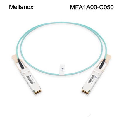 QSFP LSZH メラノックス AOC アクティブ オプティカルケーブル MFA1A00-C050 100GbE 50m 新品・オリジナル