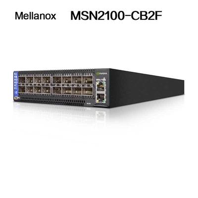 MSN2100-CB2F Mellanoxのイーサネットは半分の幅10/25GbEおよび100GbEを転換する