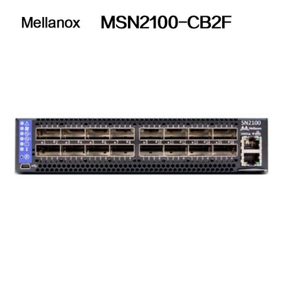 MSN2100-CB2F Mellanoxのイーサネットは半分の幅10/25GbEおよび100GbEを転換する