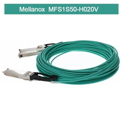 IB HDR MMF スプリッター Mellanox AOC ケーブル MFS1S50-H020V (QSFP56 - 2xQSFP56)