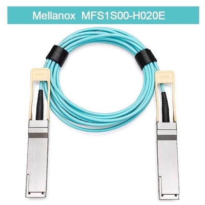 低レイテンシー Mellanox AOCケーブル MFS1S00-H020E スプリッターケーブル イーサネット 200GbE から 2x100GbE 20m
