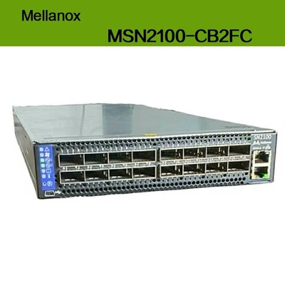 MSN2100-CB2FC Nvidia Spectrum 100GbE 1U スイッチ 1Gbps 最大速度 Cumulus Linux 16 QSFP28 ポート 2 AC PSU X86 2コア ショートデプス P2C エアフロー