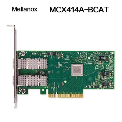 NVIDIA 900-9X426-0054-SQ0 MCX414A-BCAT ConnectX-4 EN ネットワークインターフェースカード、40/56GbE デュアルポート QSFP28、PCIe3.0 x8、トールブラケット