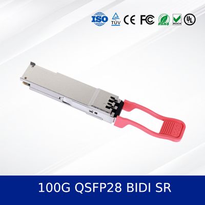 100G QSFP28 BIDI SR 光トランシーバーモジュール 高密度 低消費電力 デュアル波長設計