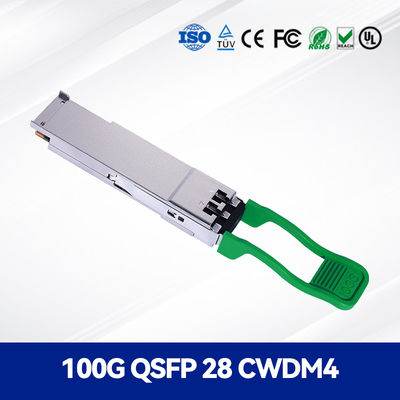 高速光トランシーバーモジュール 100G QSFP28 CWDM4 2km バックボーン & メトロ、アクセス & アグリゲーション用
