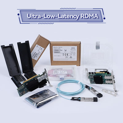 100g HDR Infiniband Mellanox 100gb Nic ネットワークインターフェース QSFP56 MCX653106A-ECAT