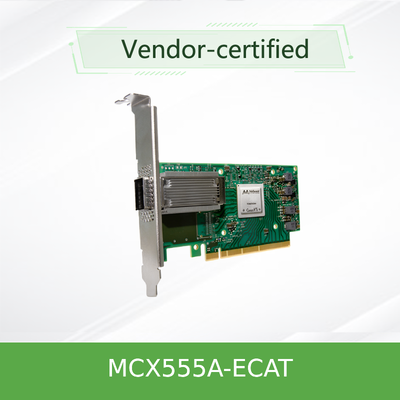 メラノックスのネットワーク カードVPI メラノックス 100gbe Nicのアダプター カードMCX555A-ECAT ConnectX-5 EDR 100GbE