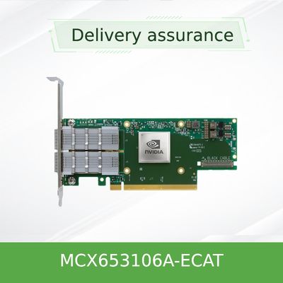 MCX653106A-ECAT Mellanox 100gb Nic ConnectX-デュアル ポート6 VPI Hdr100 Edr Ib