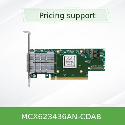 NVIDIA MCX623436AN-CDAB ConnectX-6 Dx EN アダプターカード、100GbE、OCP3.0、ホスト管理機能付き、デュアルポート QSFP56、PCIe 4.0 x16、暗号化なし、サムスクリュー (プルタブ)