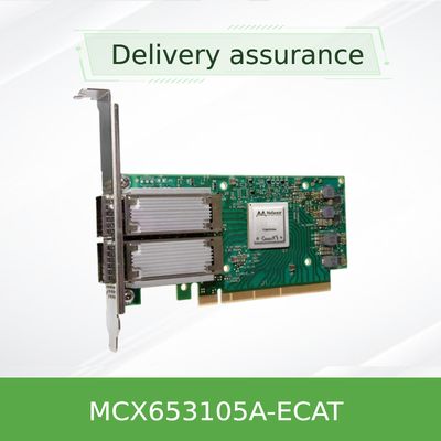 ConnectX 6 デュアルポートアダプター メラノックスカード 100Gb/S MCX653105A-ECATをサポート