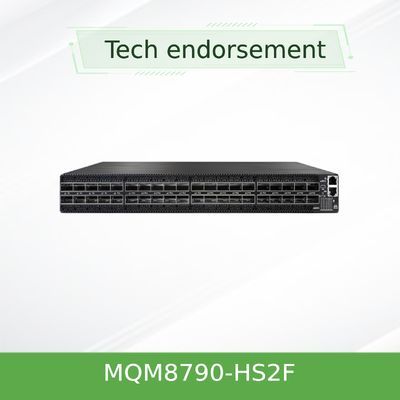 MQM8790-HS2F(920-9B110-00FH-0D0) HDR Mellanox Infiniband ネットワークスイッチ 40 QSFP56 ポート 2 電源 AC