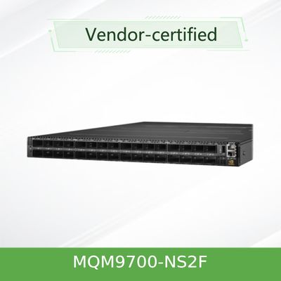 インフィニバンド MQM9700-NS2F ((920-9B210-00FN-0M0) メラノックス ネットワーク スイッチ 400G 16.8 Tbps サーバー
