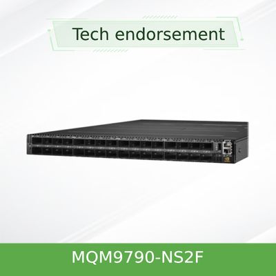 メラノックスネットワークスイッチ MQM9790-NS2F ((920-9B210-00FN-0D0) 量子-2 NDR 64 X 400Gb/S ポート 32 OSFPケージ 無管理 パワー・トゥ・コネクタ P2C