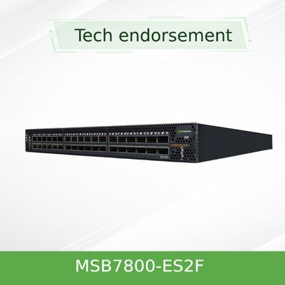 MSB7800-ES2F Mellanox InfinibandスイッチEDR 36左舷非妨害管理