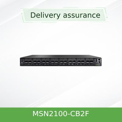2中心の短い深さのメラノックス SN2000スイッチMSN2100-CB2F 100GbE 1U 16 QSFP28は2 AC PSUs X86を左舷に取る