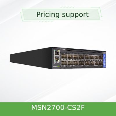 MSN2700-CS2F Mellanoxのネットワーク スイッチ スペクトルは25GbE/100GbE 1Uの開いたイーサネット スイッチを基づかせていた