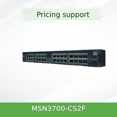 MSN3700-CS2F Mellanoxのネットワーク スイッチの供給（AC）の標準的な深さX86 CPU P2Cの気流の柵のキット