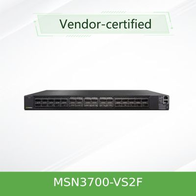 MSN3700-VS2F 200GbE Mellanoxのネットワーク スイッチSN3000 1Uのラック マウント