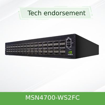 スペクトル3の開いたイーサネットMellanoxのネットワーク スイッチ400GbE 1U MSN4700-WS2FC