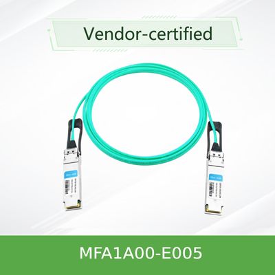 100Gb/S QSFP LSZH 5m Mellanox AOCケーブルまでのMFA1A00-E005活動的な光ケーブルInfiniBand EDR