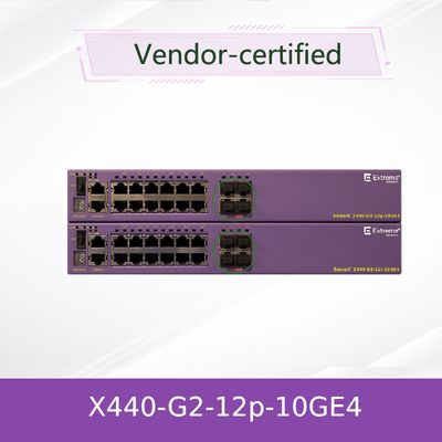 スケーラブルPoE+エクストリームネットワークAVBスイッチ 16531 X440-G2-12p-10GE4