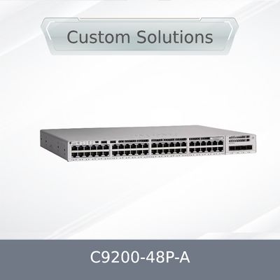 高品質 Cisco C9200-48P-A C9200 シリーズ 48 ポート PoE+ ネットワークアドバンテージスイッチ