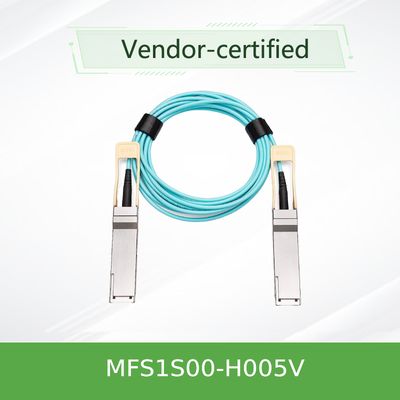 NVIDIA MFS1S00-H005V 200Gb/s QSFP56アクティブ光ケーブル - HDR InfiniBand & 200GbEのための5m AOC