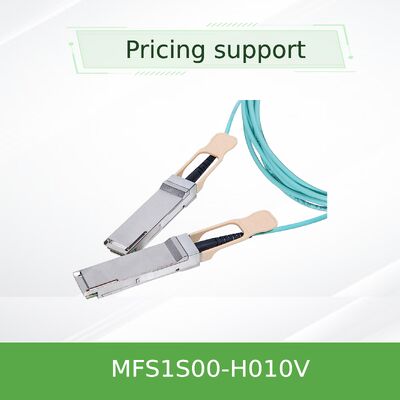 メラノックス MFS1S00-H010V 10m 200Gb/s QSFP56 アクティブ オプティカルケーブル データセンターネットワークの拡張範囲