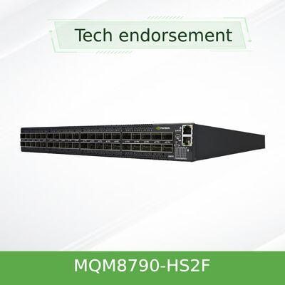 NVIDIA Quantum MQM8790-HS2F 200G InfiniBand スイッチ 40ポート アンマネージド 200Gb/s Mellanox代替