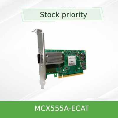NVIDIA MCX555A-ECAT 100Gb/s シングルポート QSFP28 InfiniBand アダプター PCIe 3.0 x16 ConnectX-5 ネットワークカード