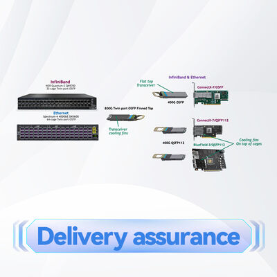 MMA4Z00-NS Mellanoxのトランシーバー800Gb/Sの双生児の港OSFP 2x400Gb/S多重モードSR8 50m