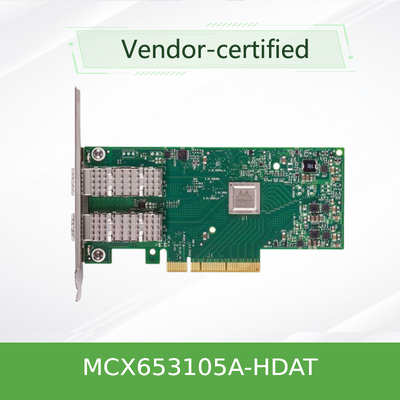 NVIDIA MCX653105A-HDAT ConnectX-6 200Gb/s インフィニバンドアダプタカード 単ポートQSFP56,PCIe Gen 4.0 x16,低プロファイル