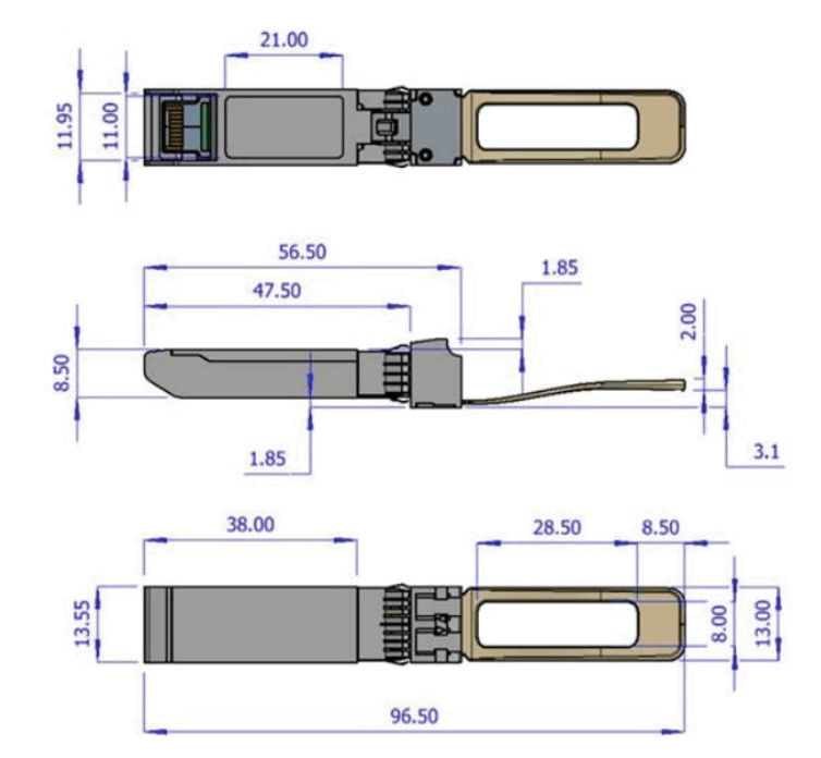 40GbE DDMI メラノックスの光学トランシーバーQSFP+ 850nm MMA1B00-B150D MPO SR4 150mまで