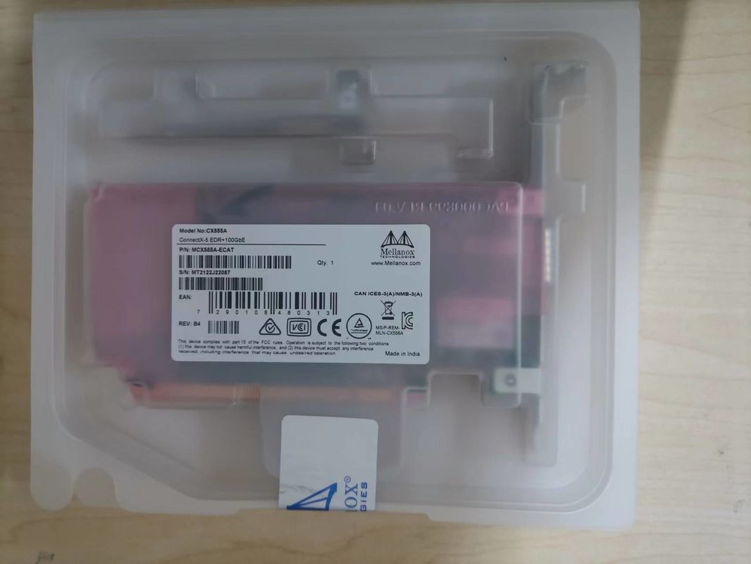 メラノックスのネットワーク カードVPI メラノックス 100gbe Nicのアダプター カードMCX555A-ECAT ConnectX-5 EDR 100GbE