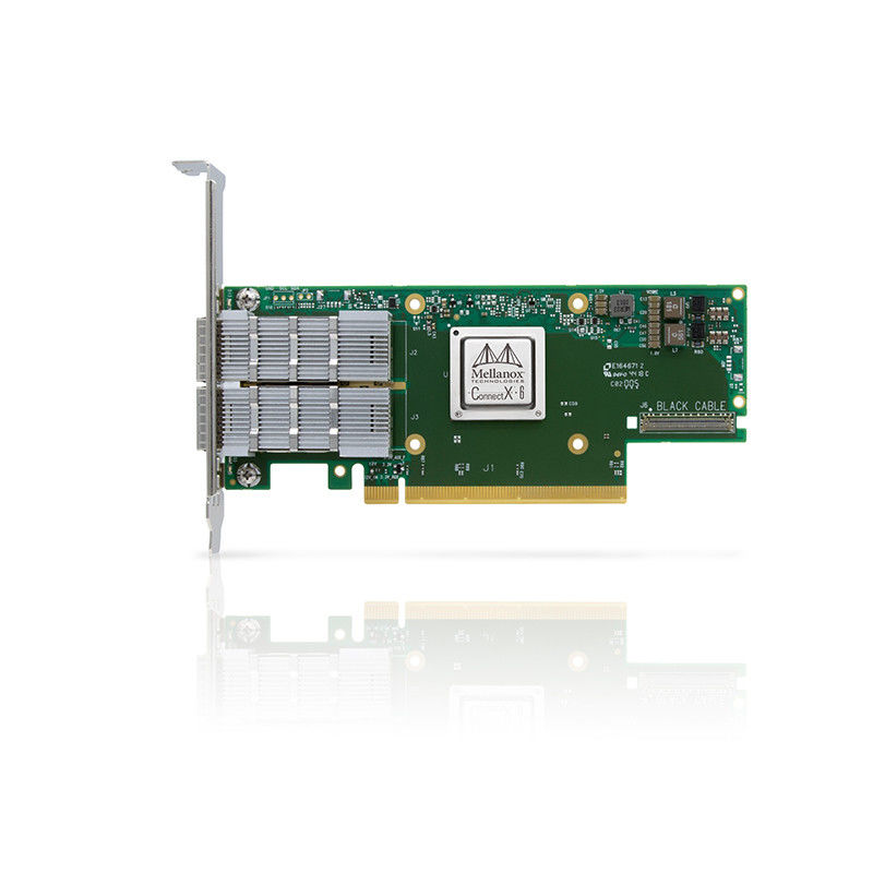 デュアル ポートのイーサネットHDR 200GbE メラノックスネットワーク カードVPIのアダプターMCX653106A-HDAT ConnectX 6 QSFP56