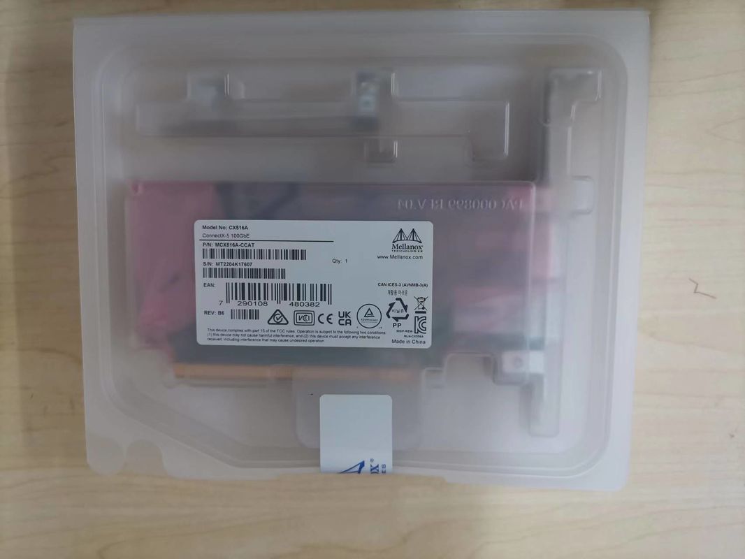 100GbE NIC メラノックスのネットワーク カードMCX516A-CCATデュアル ポートQSFP28 PCIe3.0x16