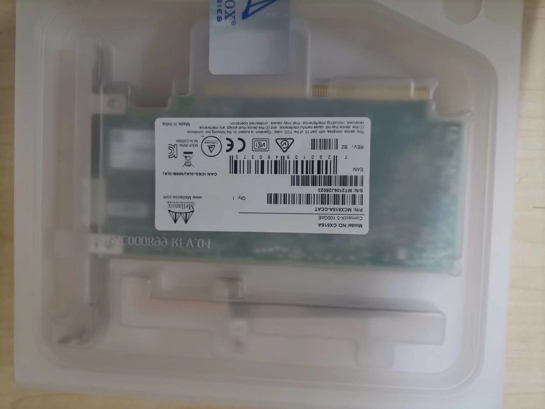 100GbE インフィニバンド メラノックスのネットワーク カードのアダプターMCX515A-CCAT EN 10 Oeの25の40の50の速度