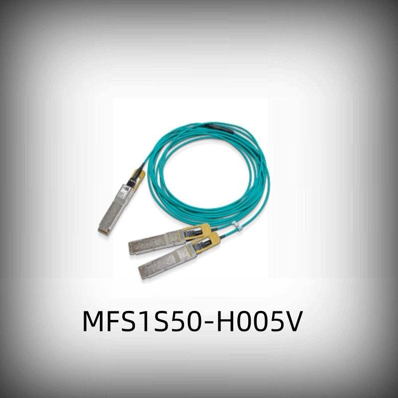 低い潜伏Mellanox AOCケーブルMFS1S50-H005Vのディバイダー ケーブルのイーサネット200GbEへの2x100GbE 5m