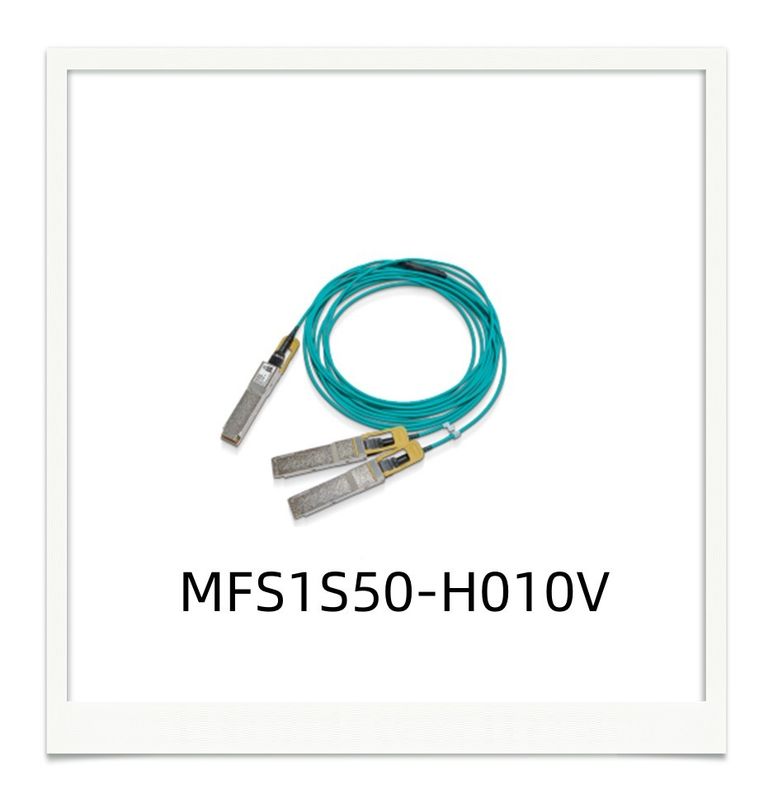 2x100GbE活動的な光ファイバケーブルInfiniBandへのMFS1S50-H010V 200GbEはMellanox AOCケーブルをケーブルで通信する