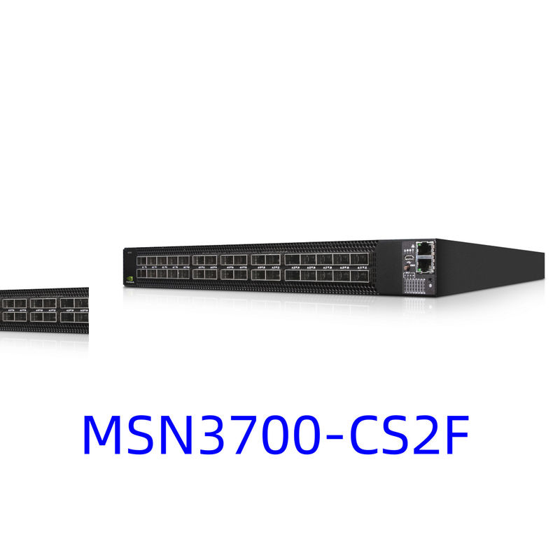MSN3700-CS2F Mellanoxのネットワーク スイッチの供給（AC）の標準的な深さX86 CPU P2Cの気流の柵のキット